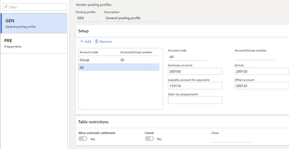 vendor posting profile