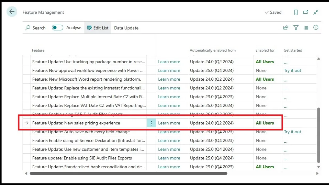 Feature Management