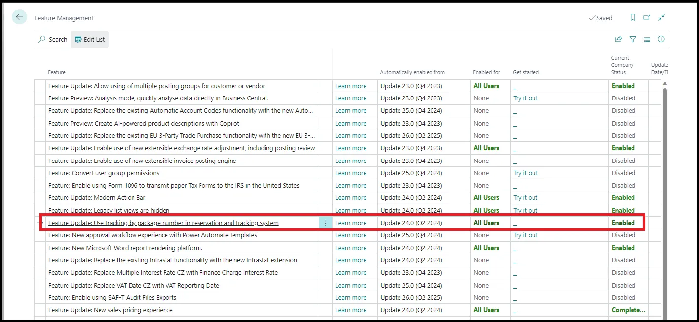 Feature Management