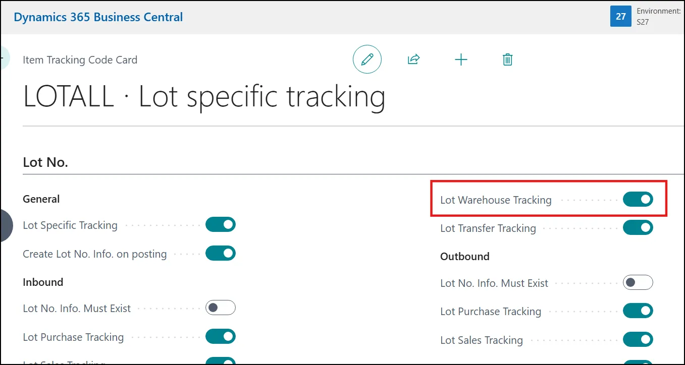 item tracking code for warehouse tracking