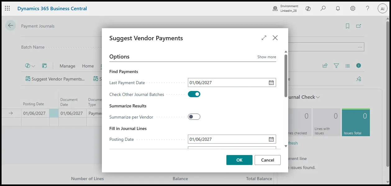 Suggest Vendor Payments