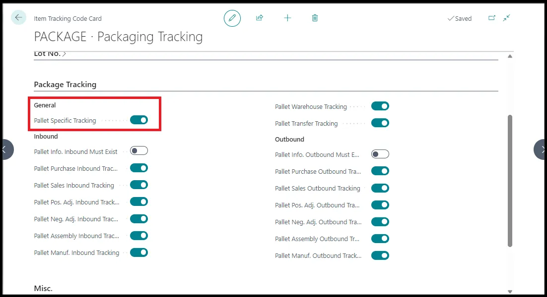 Item Tracking Code Card