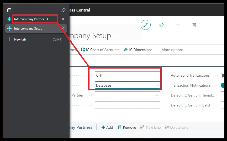Intercompany Setup