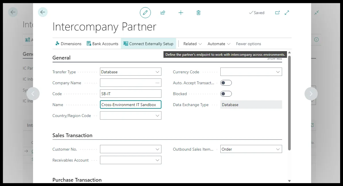 Intercompany Partner