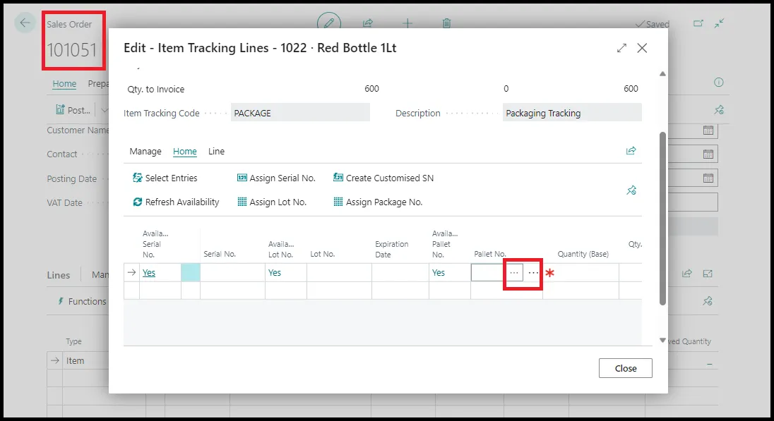 Item Tracking Lines