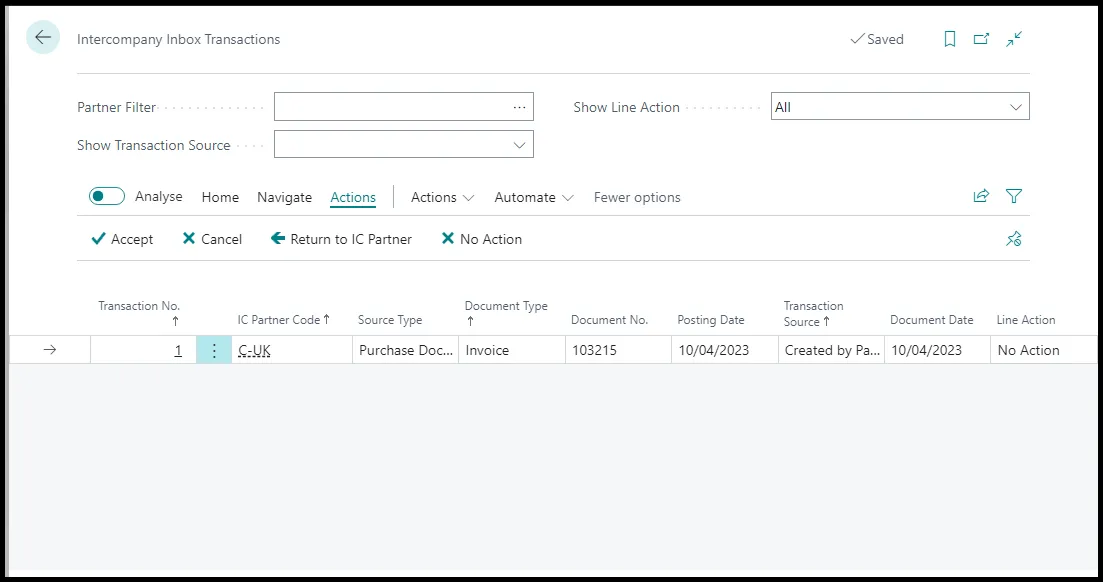 Intercompany Inbox