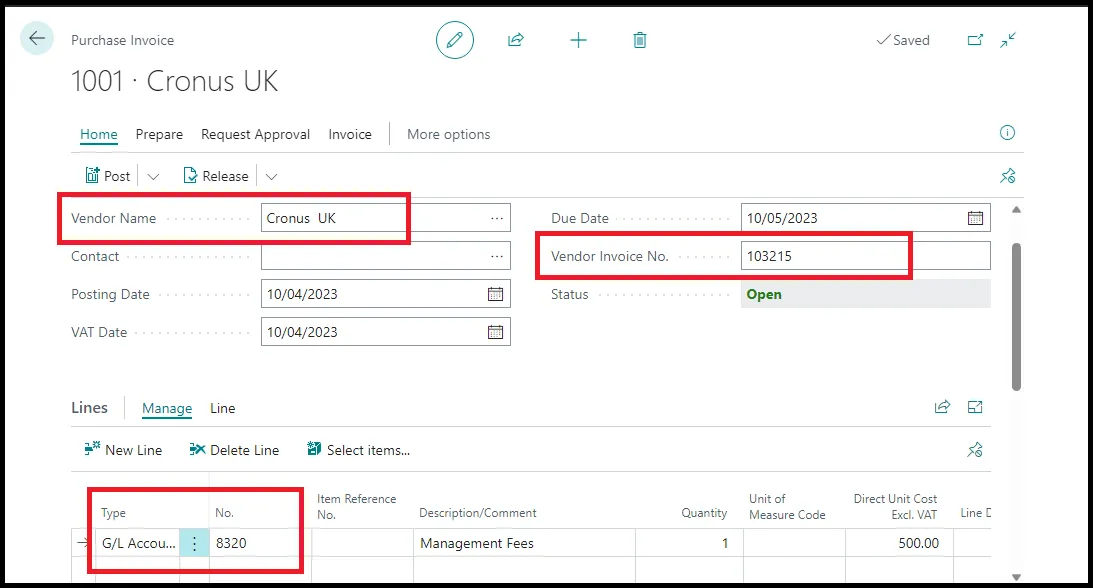 Intercompany Transaction - Purchase Invoice