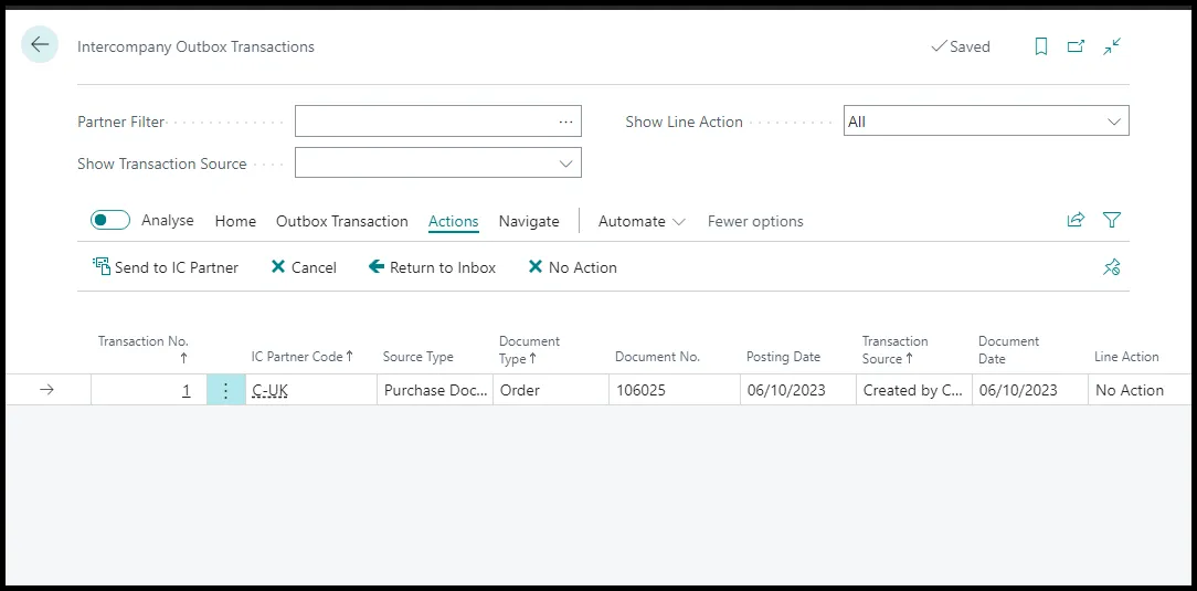 Intercompany Outbox