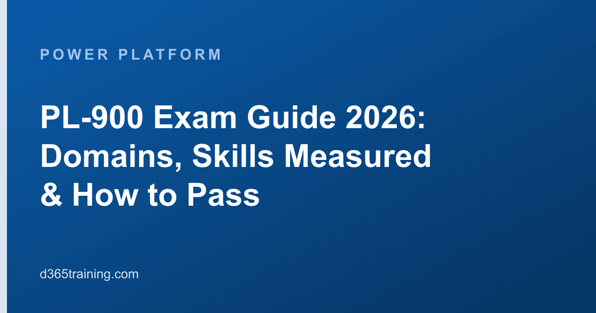 PL-900 Exam Guide 2026: Domains, Skills Measured & How to Pass